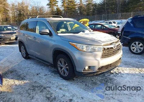 2015 Toyota Highlander Xle V6 из США, поврежденный, VIN 5TDJKRFH2FS080343